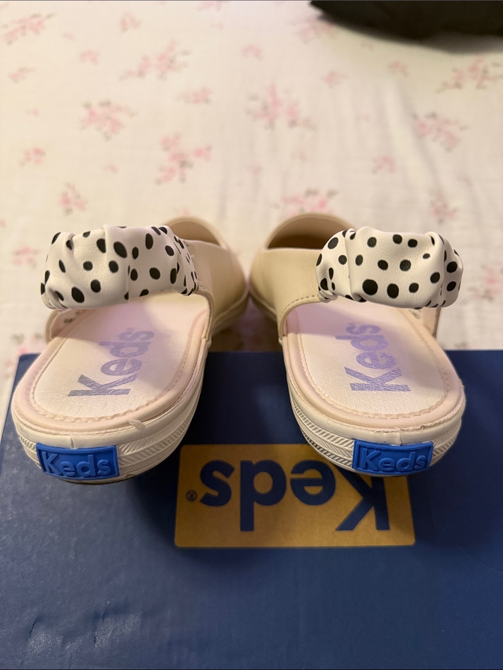 Keds Soft Blush Slingback Flats with Dalmatian-Print Elastic - Picture 2 of 5
